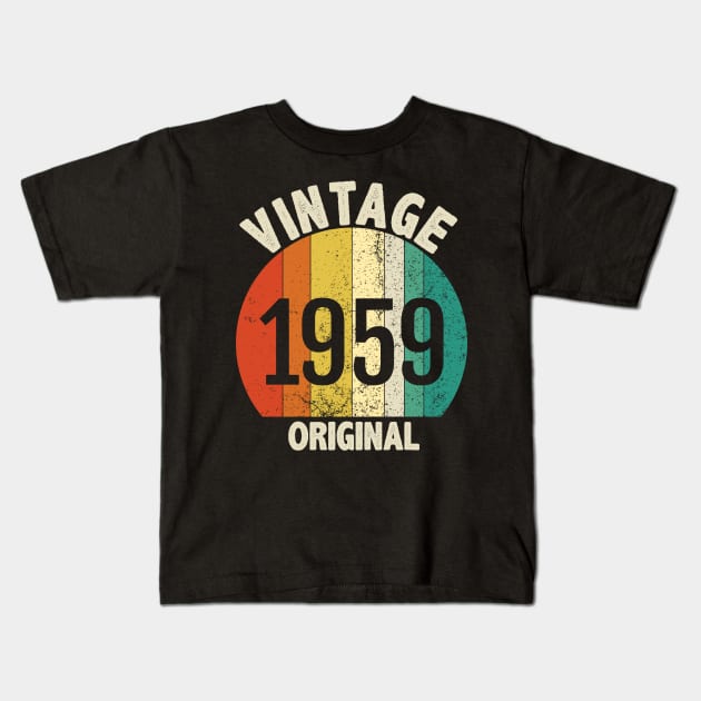 cool vintage born in 1959 Kids T-Shirt by MinyMerch